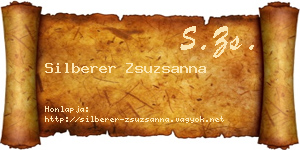 Silberer Zsuzsanna névjegykártya